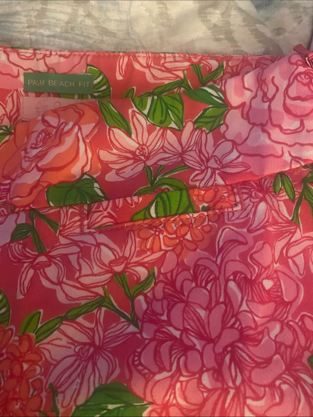 Lilly Pulitzer Pink Floral Cropped Pull-On Pants - Picture 11 of 11